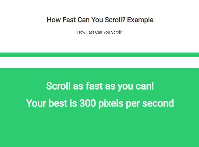 How Fast You can Scroll